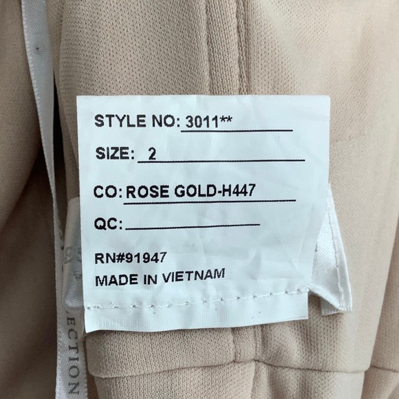 NEW! Dessy Collection Size 2 Mermaid Maxi Sequin Dress Rose Gold $285 msrp I24-7 - Picture 6 of 10